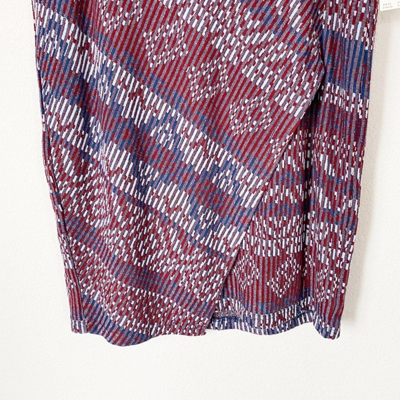 Anthropologie Red and Blue Pencil Skirt - Picture 7 of 13